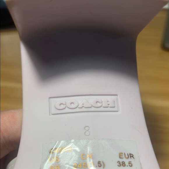 Coach White Slide Sandals - Picture 3 of 5